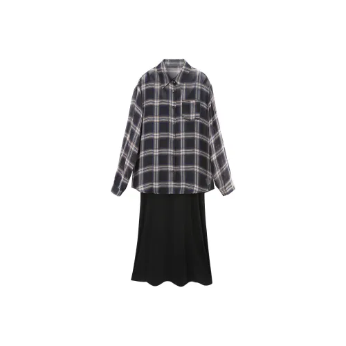 A Paradise For Awakening Skirt Set Women's Navy Blue
