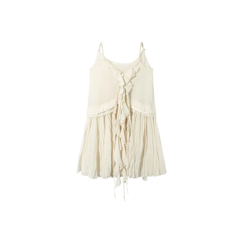 Ouyang Slip Dresses Women's Coconut Milk Apricot-0