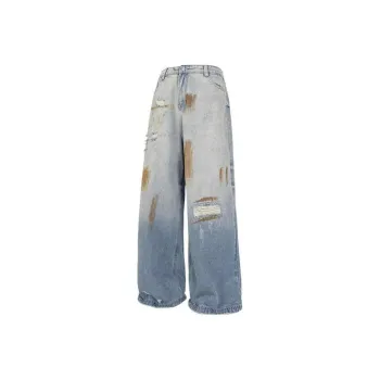 DanerWang Jeans Unisex Blue