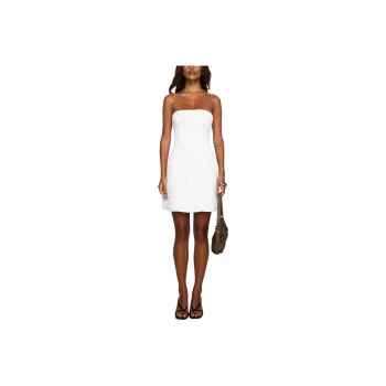 PRINCESS POLLY Gywneira Strapless Mini Dress Sleeveless Dress Women's WHITE/White