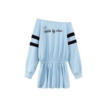 CHUU Long Sleeved Dress Women's Baby Blue