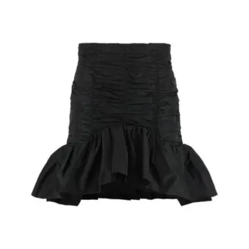 Patou Bloom Ruffled Miniskirt