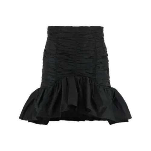 Patou Bloom Ruffled Miniskirt