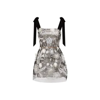 OSCAR DE LA RENTA FW24 Slip Dresses Women's Black Silver