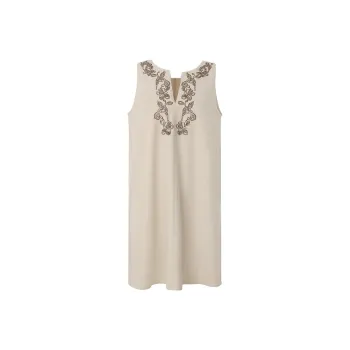 POPO.INFO Sleeveless Dress Women's Almond Tea