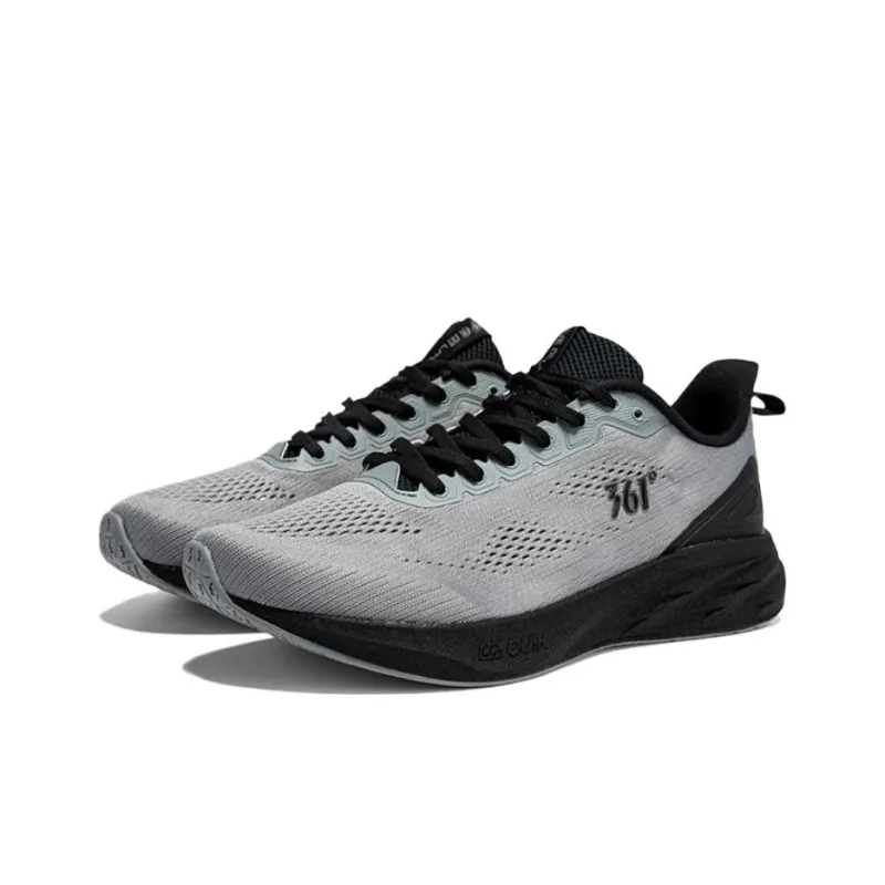 361° Wear resistant And Lightweight Low Top Casual Running Shoes Men's Gray Black-3