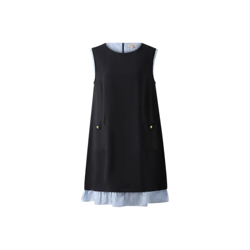 E.land Sleeveless Dress Women's Dark Navy Blue 03D/NAVY-0