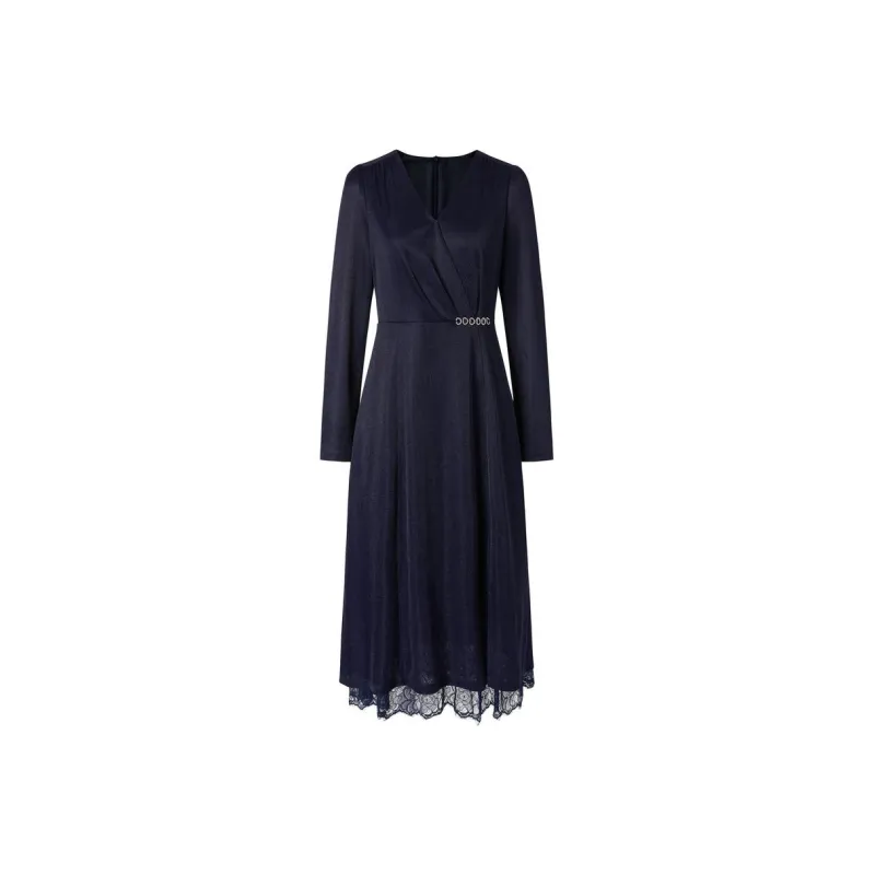 JZ. ANNAKRO Long Sleeved Dress Women's Dark Blue-0