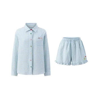 Tokyo Season Casual Suit Women's Two Piece Set Blue