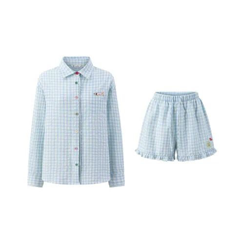 Tokyo Season Casual Suit Women's Two Piece Set Blue