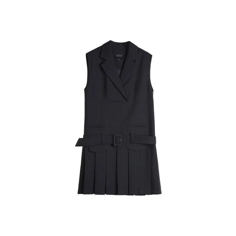 ELLE Sleeveless Dress Women's Navy Blue-0