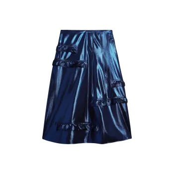 Burberry SS22 Casual Long Skirt Women's Blue