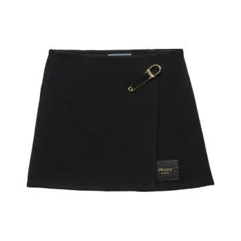 PRADA SS24 Casual Short Skirts Women's Black