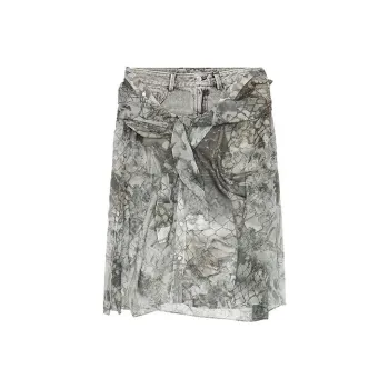 DIESEL Denim Short Skirts Women's Gray