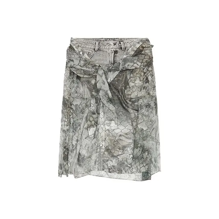 DIESEL Denim Short Skirts Women's Gray-0