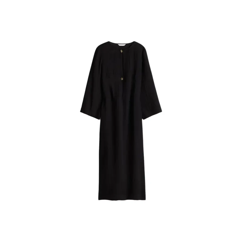 H&M Long Sleeved Dresses Women's Black-0