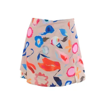 CLOUD SEASON Casual Short Skirts Women's Khaki