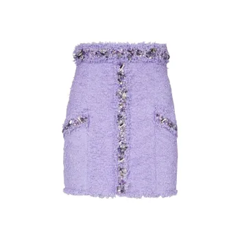 BALMAIN Casual Short Skirts Women's Light Purple