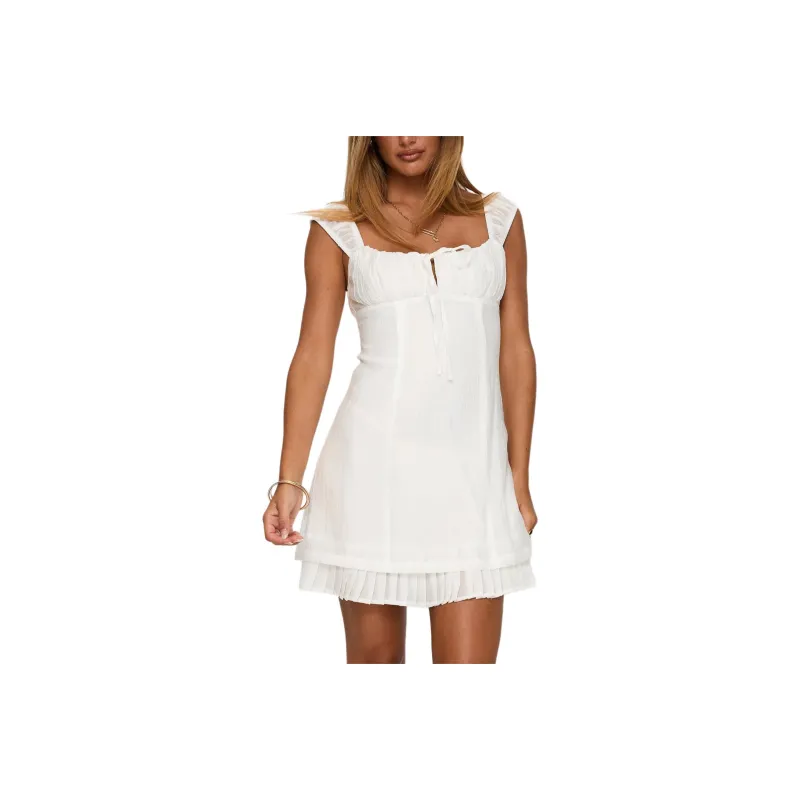 PRINCESS POLLY ETERNALLY YOURS MINI DRESS Slip Dresses Women's White/White-0