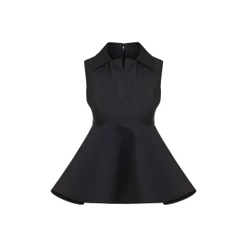 Jacquemus Spalla Peplum Top 'Black'