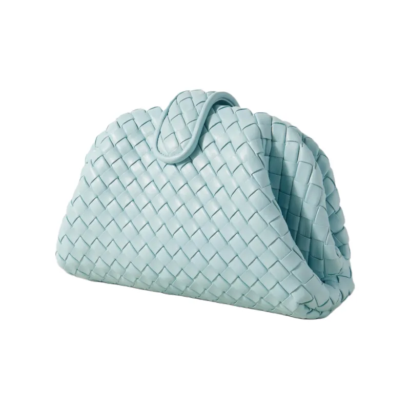 Bottega Veneta Lauren 1980 Leather Handheld Shoulder Bag Trumpets Women's Blue-1