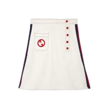 GUCCI FW23 Casual Short Skirts Women's Ecru