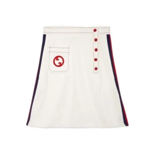 GUCCI FW23 Casual Short Skirts Women's Ecru