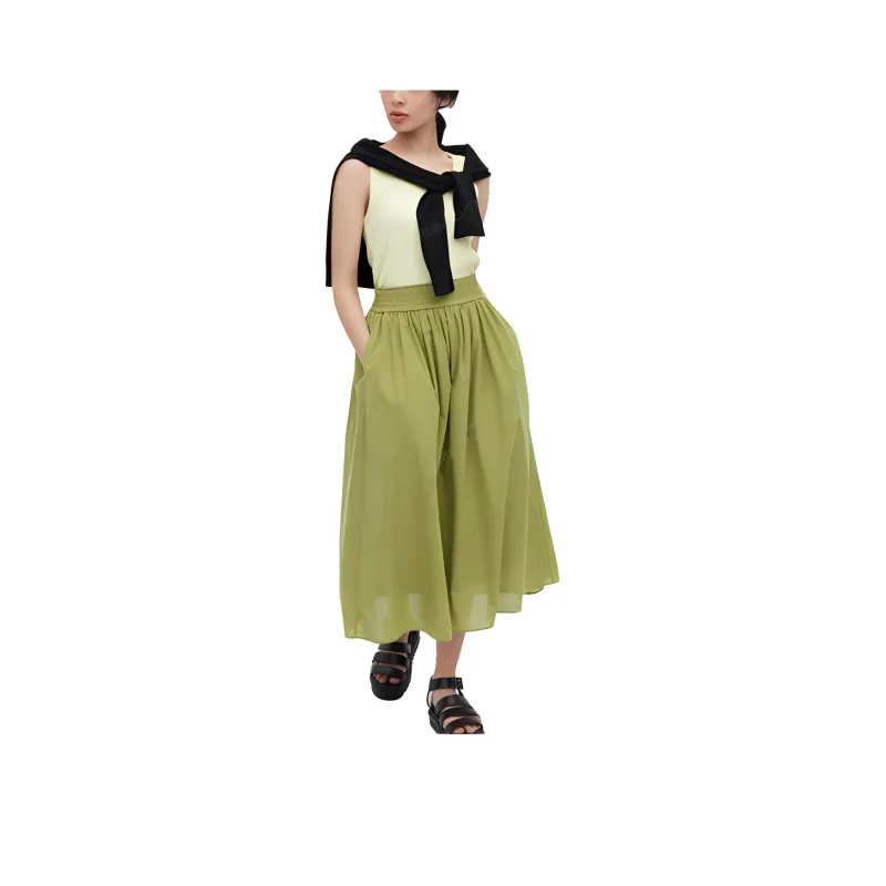 UNIQLO Casual Long Skirts Women's Green-0