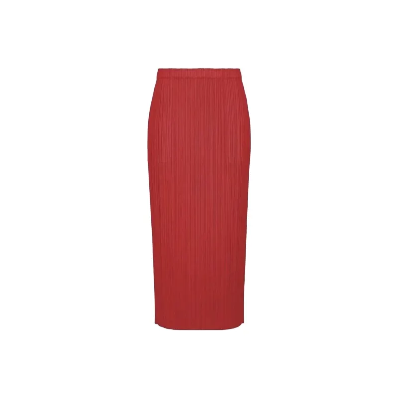 PLEATS PLEASE ISSEY MIYAKE New Colorful Basics 3 Skirt 'Red'-0