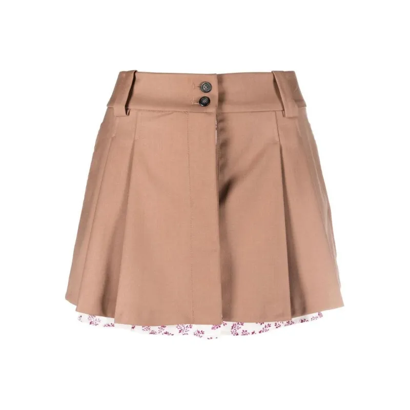 PINKO Casual Short Skirts Women's Khaki-0