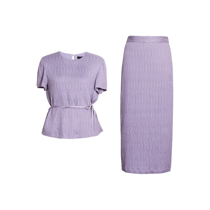 ROEYSHOUSE Skirt Set Women's Taro Purple-0
