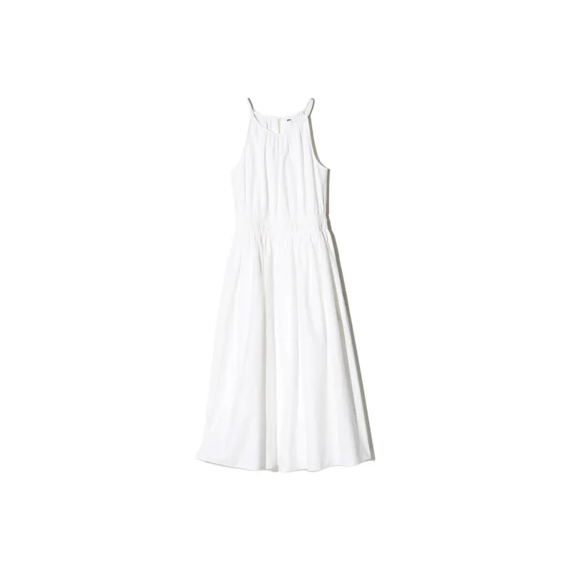 UNIQLO Sleeveless Dress Women's White-0