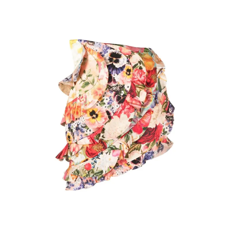 Zimmermann Spliced Floral print Skirt-0