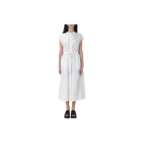 WOOLRICH Button Detailed Drawstring Waist Ruched Dress