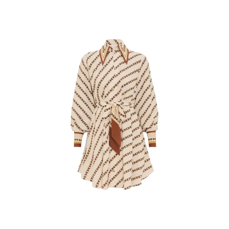 Zimmermann Tuck Shirt Mini Dress-0