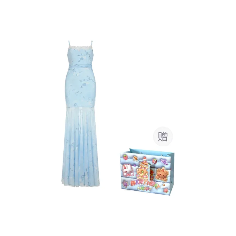 BRASS SCOUT Slip Dress Women's Blue-0