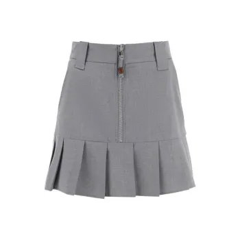 GANNI Zip up Pleated Mini Skirt