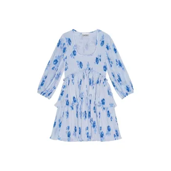 GANNI Allover Floral Printed Mini Dress
