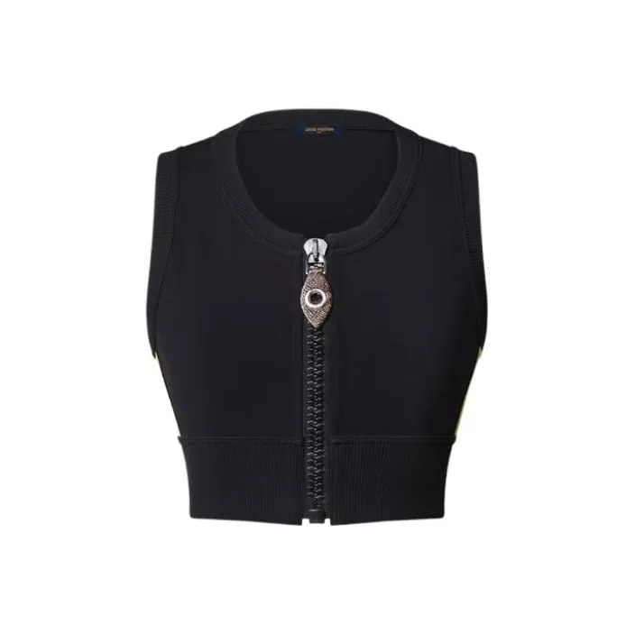 LOUIS VUITTON Technical Jersey Zip-Up Sports Bra-0