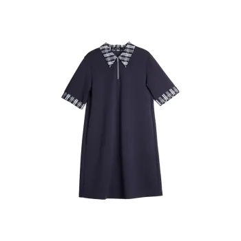 ELLE Long Sleeved Dress Women's Navy Blue