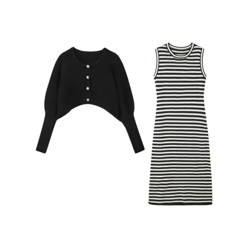 Dme Two Piece Skirt Sets Women's Black
