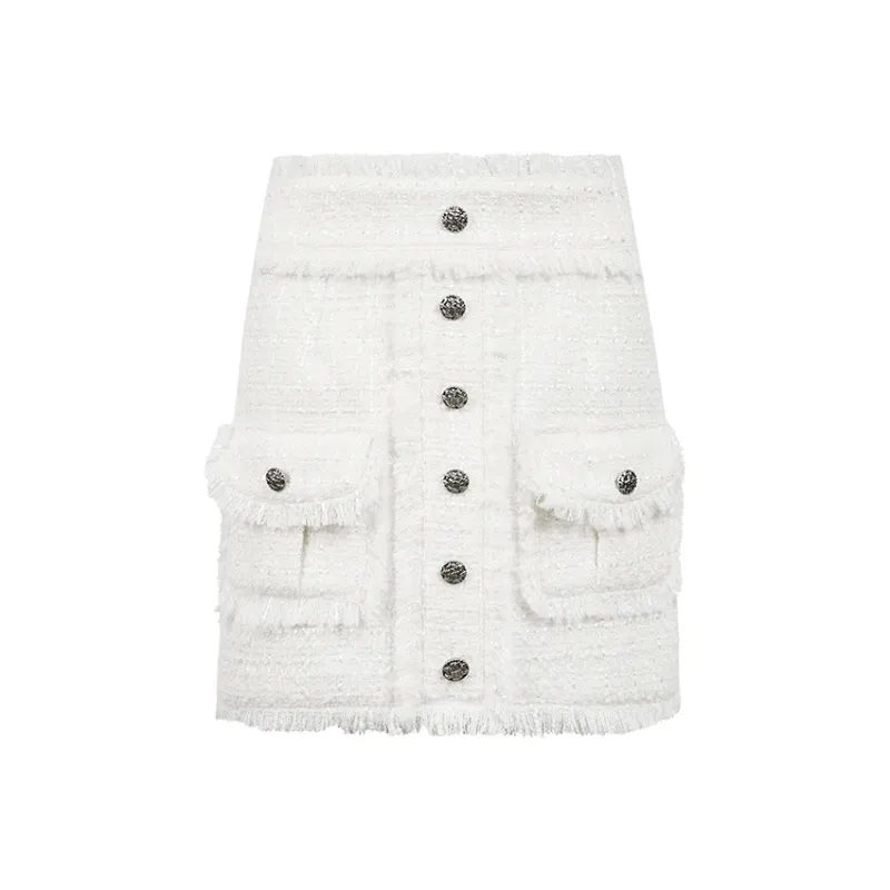 Valeria Obbaco Casual Short Skirts Women's White-0