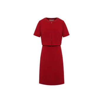 BBLLUUEE SS24 Skirt Set Women's Maple Leaf Red