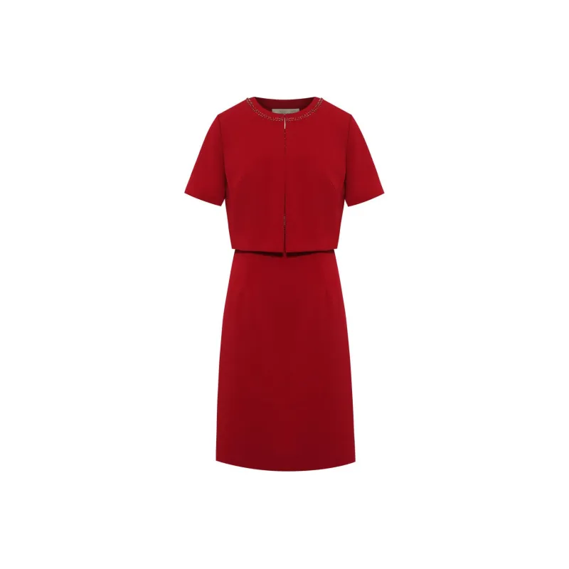 BBLLUUEE SS24 Skirt Set Women's Maple Leaf Red-0