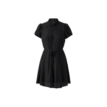 PEACEBIRD Long Sleeved Dresses Women's Black