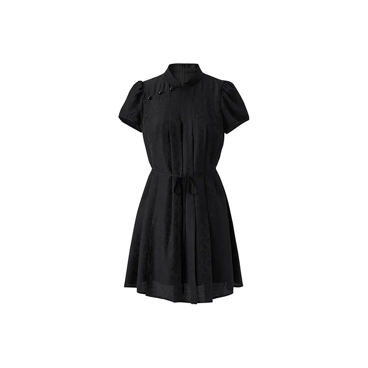 PEACEBIRD Long Sleeved Dresses Women's Black-0