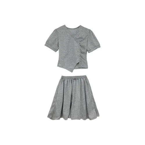 Icicofficial Casual Suit Women's Gray
