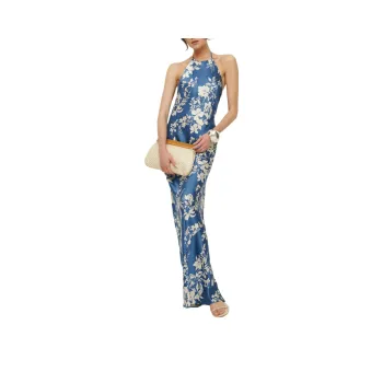 REFORMATION Jeany Silk Dress Slip Dresses Women's Blue
