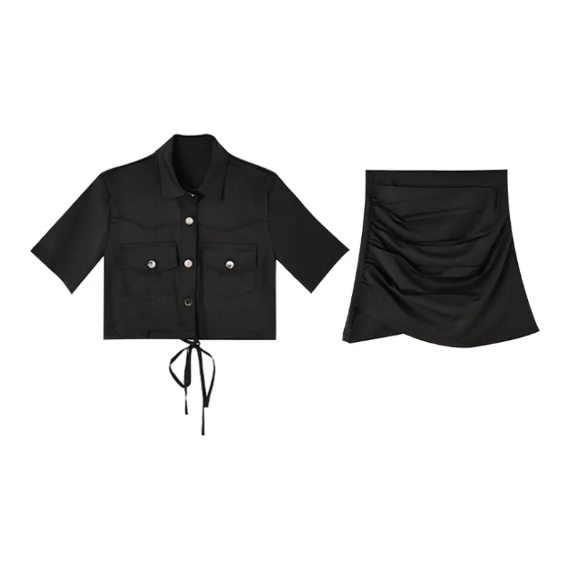 Juden Choi Skirt Set Women's Black-0