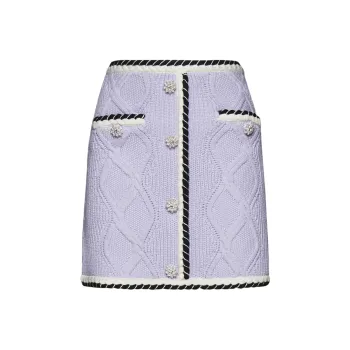 Self portrait Casual Short Skirts Women's Purple